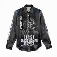 Mae Jemison Women Casual Shirt with NASA Spacesuit Portrait, First Black Woman - Wonder Print Shop