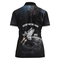 Mae Jemison Women Polo Shirt with NASA Spacesuit Portrait, First Black Woman - Wonder Print Shop