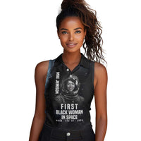 Mae Jemison Women Sleeveless Polo Shirt with NASA Spacesuit Portrait, First Black Woman - undefined