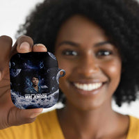Mae Jemison AirPods Case with Space Portrait Design, Science Has No Boundaries Quote and DNA Book Elements - Wonder Print Shop