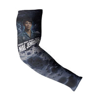Mae Jemison Arm Sleeves with Space Portrait Design, Science Has No Boundaries Quote and DNA Book Elements - Wonder Print Shop