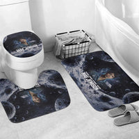 Mae Jemison Bathroom Set with Space Portrait Design, Science Has No Boundaries Quote and DNA Book Elements - Wonder Print Shop