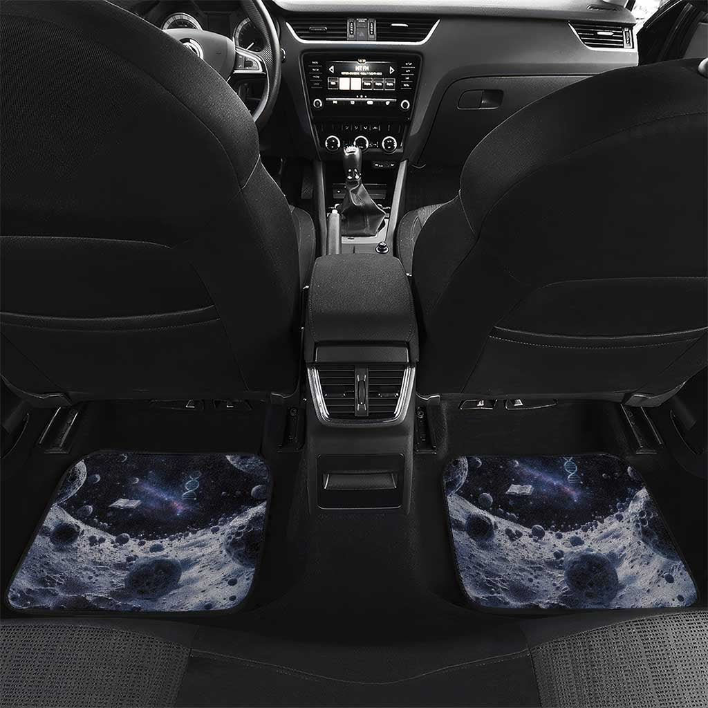 Mae Jemison Car Mats with Space Portrait Design, Science Has No Boundaries Quote and DNA Book Elements - Wonder Print Shop