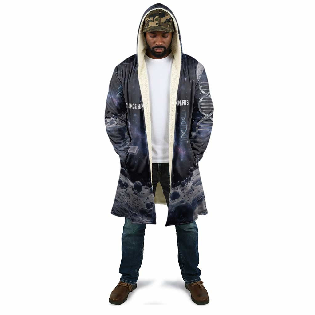 Mae Jemison Cloak with Space Portrait Design, Science Has No Boundaries Quote and DNA Book Elements - Wonder Print Shop