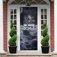 Mae Jemison Door Cover with Space Portrait Design, Science Has No Boundaries Quote and DNA Book Elements - Wonder Print Shop