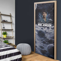 Mae Jemison Door Cover with Space Portrait Design, Science Has No Boundaries Quote and DNA Book Elements - Wonder Print Shop