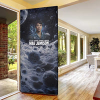 Mae Jemison Door Cover with Space Portrait Design, Science Has No Boundaries Quote and DNA Book Elements - Wonder Print Shop