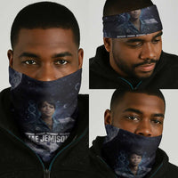 Mae Jemison Neck Gaiter with Space Portrait Design, Science Has No Boundaries Quote and DNA Book Elements - Wonder Print Shop