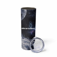 Mae Jemison Skinny Tumbler with Space Portrait Design, Science Has No Boundaries Quote and DNA Book Elements - Wonder Print Shop