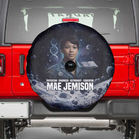 Mae Jemison Spare Tire Cover with Space Portrait Design, Science Has No Boundaries Quote and DNA Book Elements - Wonder Print Shop