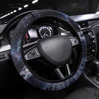 Mae Jemison Steering Wheel Cover with Space Portrait Design, Science Has No Boundaries Quote and DNA Book Elements - Wonder Print Shop