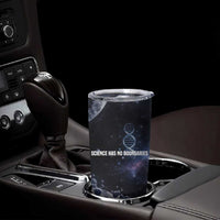 Mae Jemison Tumbler Cup with Space Portrait Design, Science Has No Boundaries Quote and DNA Book Elements - Wonder Print Shop
