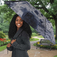 Mae Jemison Umbrella with Space Portrait Design, Science Has No Boundaries Quote and DNA Book Elements - Wonder Print Shop