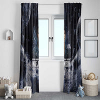 Mae Jemison Window Curtain with Space Portrait Design, Science Has No Boundaries Quote and DNA Book Elements - Wonder Print Shop
