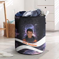 Mae Jemison Laundry Basket Cartoon Astronaut Portrait, The Sky Is Not the Limit Quote and Galaxy Dreamer - Wonder Print Shop