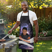 Mae Jemison Apron Cartoon Astronaut Portrait, The Sky Is Not the Limit Quote and Galaxy Dreamer - Wonder Print Shop