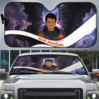 Mae Jemison Auto Sun Shade Cartoon Astronaut Portrait, The Sky Is Not the Limit Quote and Galaxy Dreamer - Wonder Print Shop