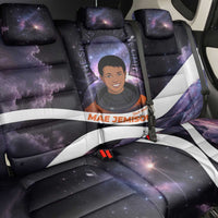 Mae Jemison Back Car Seat Cover Cartoon Astronaut Portrait, The Sky Is Not the Limit Quote and Galaxy Dreamer - Wonder Print Shop