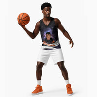 Mae Jemison Basketball Jersey Cartoon Astronaut Portrait, The Sky Is Not the Limit Quote and Galaxy Dreamer - Wonder Print Shop