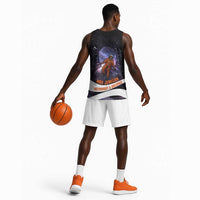Mae Jemison Basketball Jersey Cartoon Astronaut Portrait, The Sky Is Not the Limit Quote and Galaxy Dreamer - Wonder Print Shop