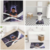 Mae Jemison Bathroom Set Cartoon Astronaut Portrait, The Sky Is Not the Limit Quote and Galaxy Dreamer - Wonder Print Shop