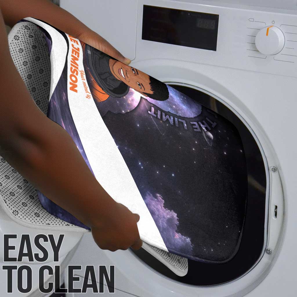 Mae Jemison Bathroom Set Cartoon Astronaut Portrait, The Sky Is Not the Limit Quote and Galaxy Dreamer - Wonder Print Shop