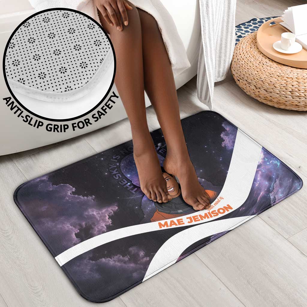 Mae Jemison Bathroom Set Cartoon Astronaut Portrait, The Sky Is Not the Limit Quote and Galaxy Dreamer - Wonder Print Shop
