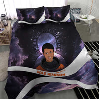 Mae Jemison Bedding Set Cartoon Astronaut Portrait, The Sky Is Not the Limit Quote and Galaxy Dreamer - Wonder Print Shop