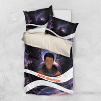 Mae Jemison Bedding Set Cartoon Astronaut Portrait, The Sky Is Not the Limit Quote and Galaxy Dreamer - Wonder Print Shop