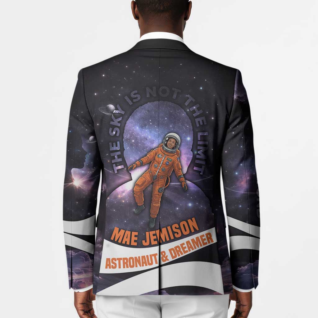 Mae Jemison Blazer Cartoon Astronaut Portrait, The Sky Is Not the Limit Quote and Galaxy Dreamer - Wonder Print Shop