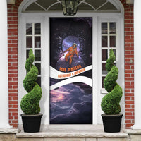 Mae Jemison Door Cover Cartoon Astronaut Portrait, The Sky Is Not the Limit Quote and Galaxy Dreamer - Wonder Print Shop