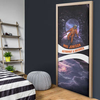 Mae Jemison Door Cover Cartoon Astronaut Portrait, The Sky Is Not the Limit Quote and Galaxy Dreamer - Wonder Print Shop