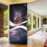 Mae Jemison Door Cover Cartoon Astronaut Portrait, The Sky Is Not the Limit Quote and Galaxy Dreamer - Wonder Print Shop