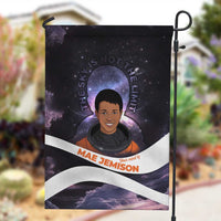 Mae Jemison Garden Flag Cartoon Astronaut Portrait, The Sky Is Not the Limit Quote and Galaxy Dreamer - Wonder Print Shop