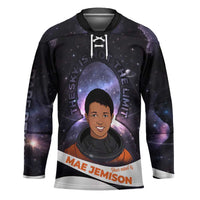 Mae Jemison Hockey Jersey Cartoon Astronaut Portrait, The Sky Is Not the Limit Quote and Galaxy Dreamer - Wonder Print Shop