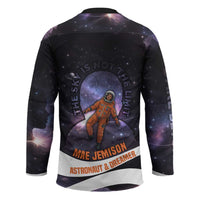 Mae Jemison Hockey Jersey Cartoon Astronaut Portrait, The Sky Is Not the Limit Quote and Galaxy Dreamer - Wonder Print Shop