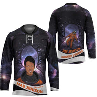 Mae Jemison Hockey Jersey Cartoon Astronaut Portrait, The Sky Is Not the Limit Quote and Galaxy Dreamer - Wonder Print Shop