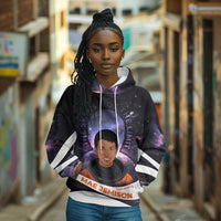 Mae Jemison Hoodie Cartoon Astronaut Portrait, The Sky Is Not the Limit Quote and Galaxy Dreamer - Wonder Print Shop