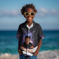 Mae Jemison Kid Hawaiian Shirt Cartoon Astronaut Portrait, The Sky Is Not the Limit Quote and Galaxy Dreamer - Wonder Print Shop