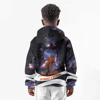 Mae Jemison Kid Hoodie Cartoon Astronaut Portrait, The Sky Is Not the Limit Quote and Galaxy Dreamer - Wonder Print Shop