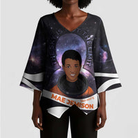 Mae Jemison Kimono Sleeve Blouse Cartoon Astronaut Portrait, The Sky Is Not the Limit Quote and Galaxy Dreamer - Wonder Print Shop