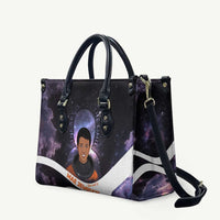 Mae Jemison Leather Bag Cartoon Astronaut Portrait, The Sky Is Not the Limit Quote and Galaxy Dreamer - Wonder Print Shop