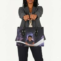 Mae Jemison Leather Bag Cartoon Astronaut Portrait, The Sky Is Not the Limit Quote and Galaxy Dreamer - Wonder Print Shop
