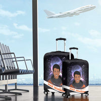 Mae Jemison Luggage Cover Cartoon Astronaut Portrait, The Sky Is Not the Limit Quote and Galaxy Dreamer - Wonder Print Shop