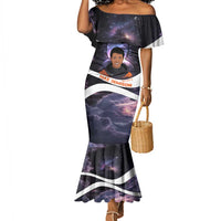 Mae Jemison Mermaid Dress Cartoon Astronaut Portrait, The Sky Is Not the Limit Quote and Galaxy Dreamer - Wonder Print Shop