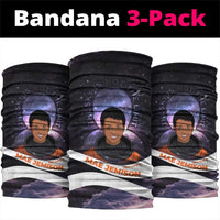 Mae Jemison Neck Gaiter Cartoon Astronaut Portrait, The Sky Is Not the Limit Quote and Galaxy Dreamer - Wonder Print Shop