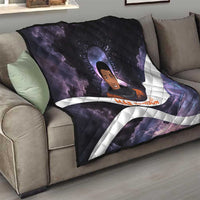 Mae Jemison Quilt Cartoon Astronaut Portrait, The Sky Is Not the Limit Quote and Galaxy Dreamer - Wonder Print Shop