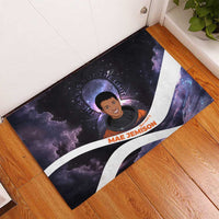 Mae Jemison Rubber Doormat Cartoon Astronaut Portrait, The Sky Is Not the Limit Quote and Galaxy Dreamer - Wonder Print Shop