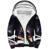 Mae Jemison Sherpa Hoodie Cartoon Astronaut Portrait, The Sky Is Not the Limit Quote and Galaxy Dreamer - Wonder Print Shop