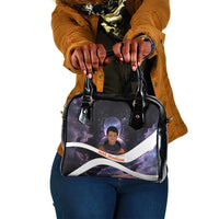Mae Jemison Shoulder Handbag Cartoon Astronaut Portrait, The Sky Is Not the Limit Quote and Galaxy Dreamer - Wonder Print Shop